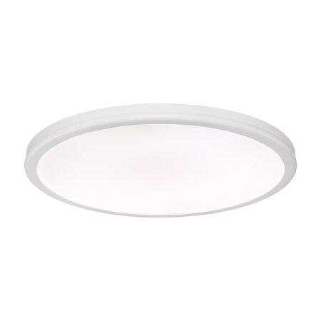 Dweled Geos 15in LED Round Low-Profile Flush Mount 2700K in White FM-46